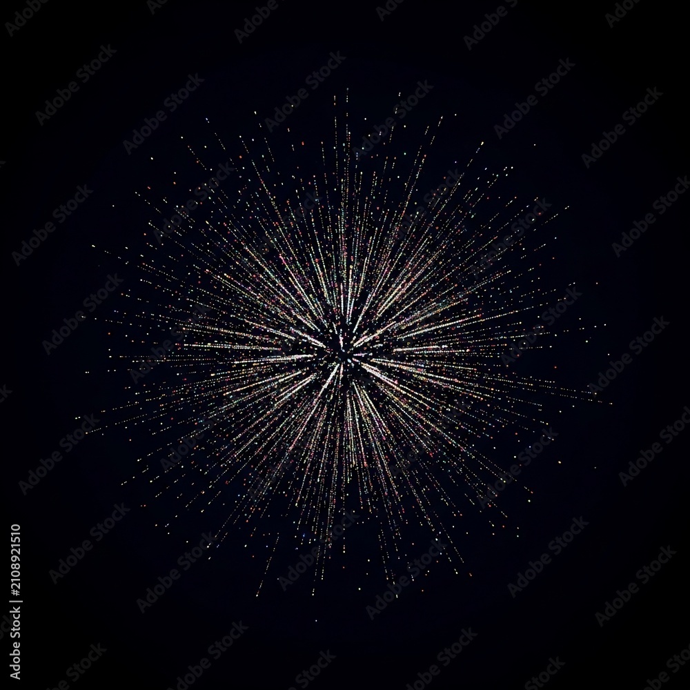 Fototapeta premium 夜空に咲く希望の光