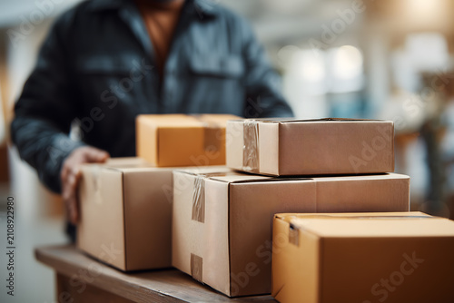 Packing goods for delivery to customer