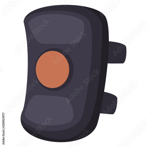 Black Protective Knee Pad for Sports and Skateboard Safety