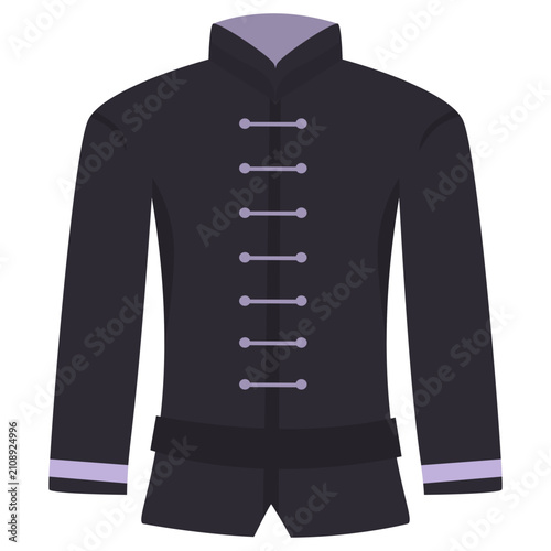 Traditional Chinese Tang Suit Jacket with Frog Buttons and Mandarin Collar
