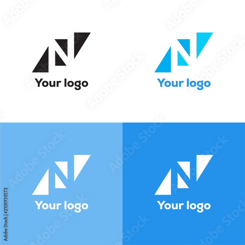 Modern Abstract Letter N Minimal Logo Design