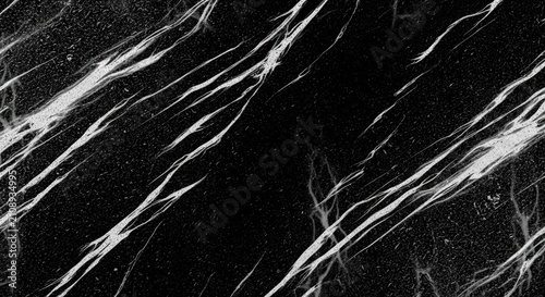Black and White Abstract Marble Texture Background.