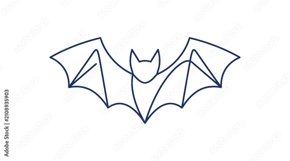 Obraz premium Bat outline drawing