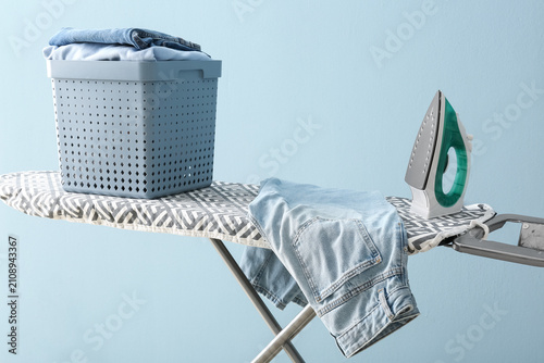 Laundry basket with clean c...