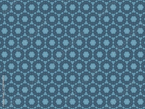 Valokuva Repeating geometric pattern in cool blue tones