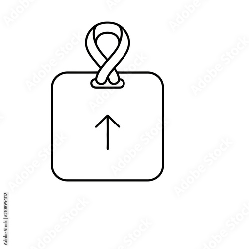 Tag with Up Arrow Icon