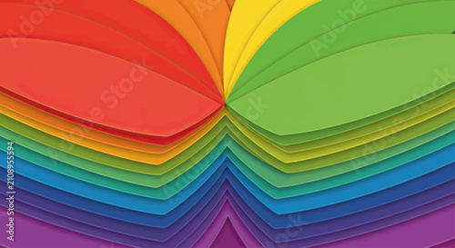 Rainbow layered abstract petal texture