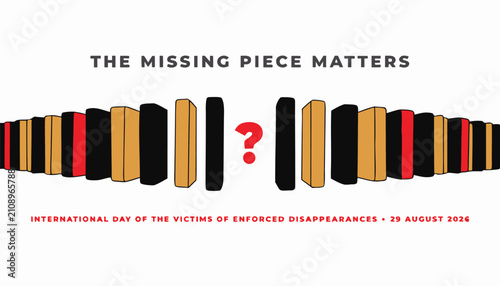 Tableau sur toile The missing piece matters, international day of the victims of enforced disappea