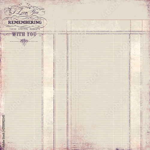 Vintage Scrapbook Memory Page Template