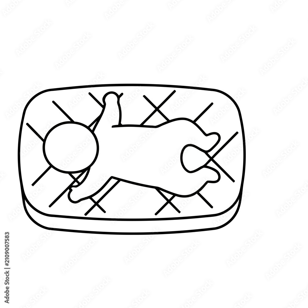 Fototapeta premium Stylized human figure on a grid