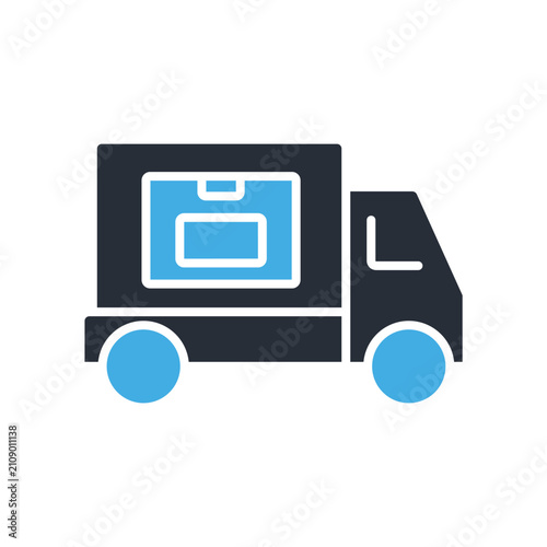 truck delivery icons minimalist flat style design, truck delivery Vector illustration on white background