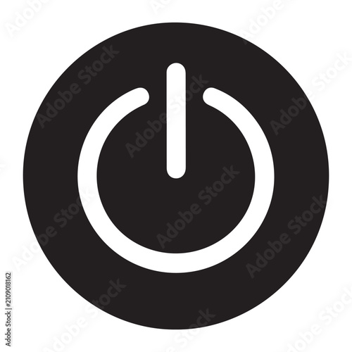 Power Button Silhouette Technology Control Icon