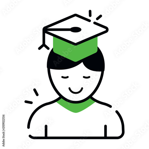 Canvastavla Trendy vector design of graduate