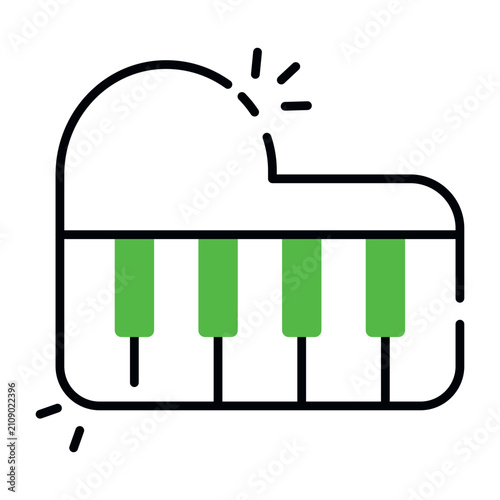фотографія Trendy vector design of piano, musical keyboard