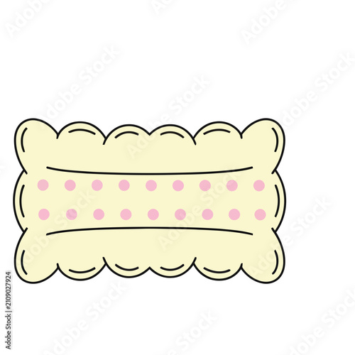 Yellow cookie with pink dots