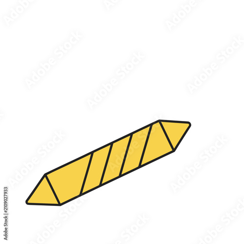 Yellow pencil with black outline