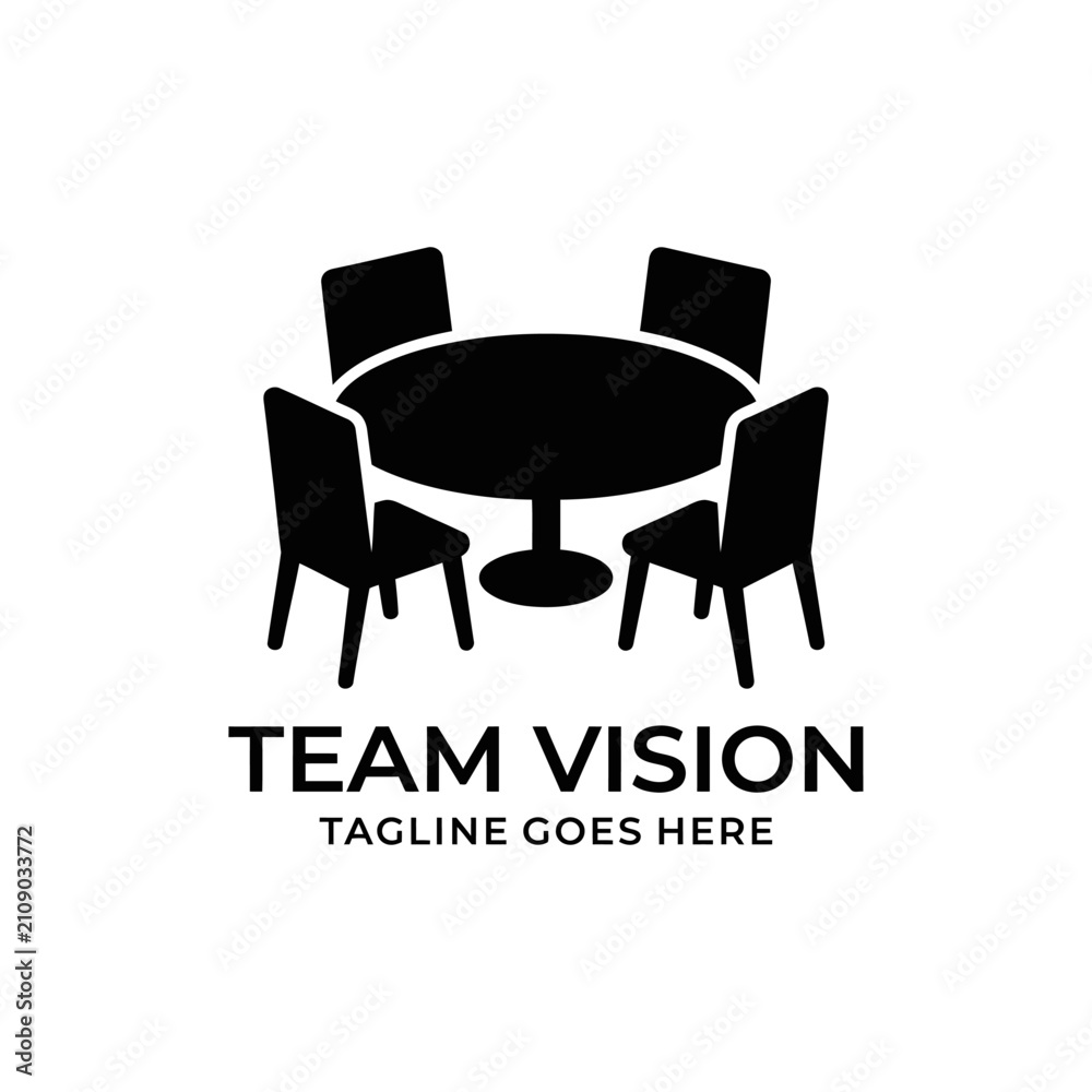 Fototapeta premium Collaboration logo for business consultancy and leadership groups representing corporate unity and teamwork.