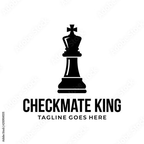 Foto Classic chess king icon symbolizing strategy, leadership, and competitive success for business consulting or gaming