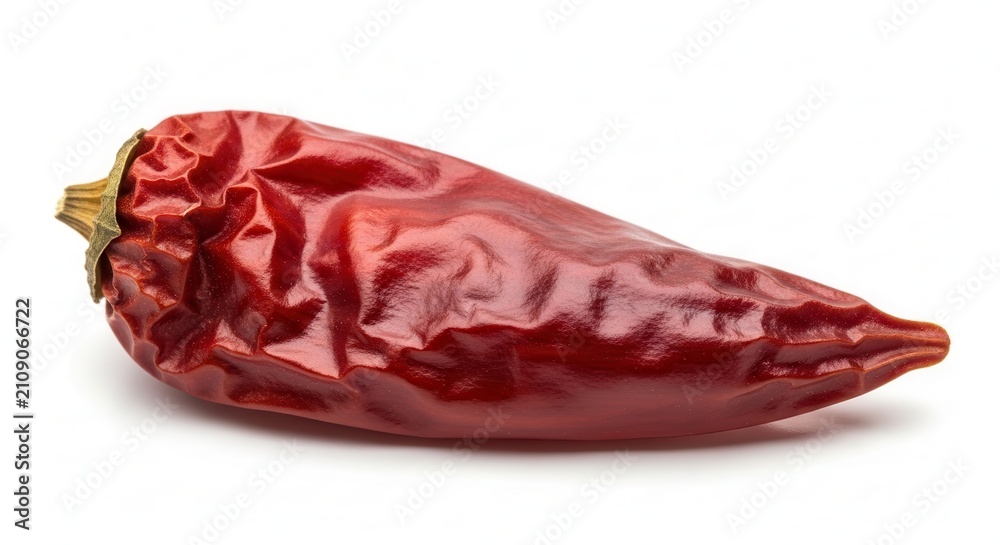Obraz premium Dried Red Chili Pepper - Spicy Ingredient on White Background