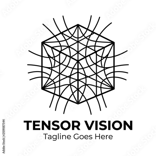 Принти на полотні High-tech emblem for AI and data science.