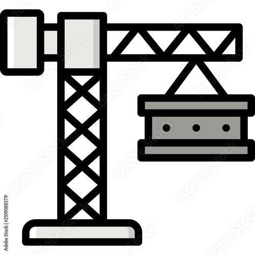 Valokuva girder icon illustration design with filled outline