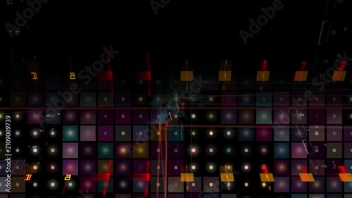 Digital data stream on an abstract technology background