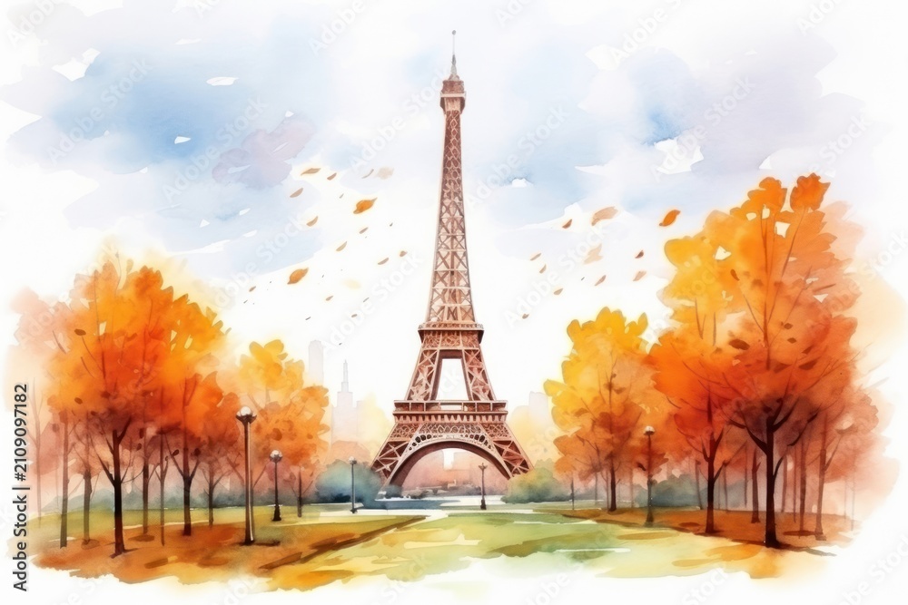 Obraz premium Tower architecture building autumn.