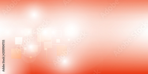 Abstract white and orange color, modern design stripes background with geometric rectangle shape and bokeh glowing light, technology template background. Vector illustration.