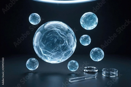 Floating Scientific Bubbles with Lab Glassware