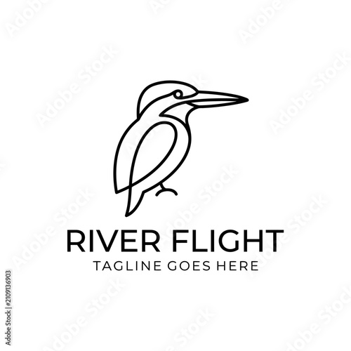 Minimalist avian icon suitable for environmental, wildlife, or flight-themed professional identities.