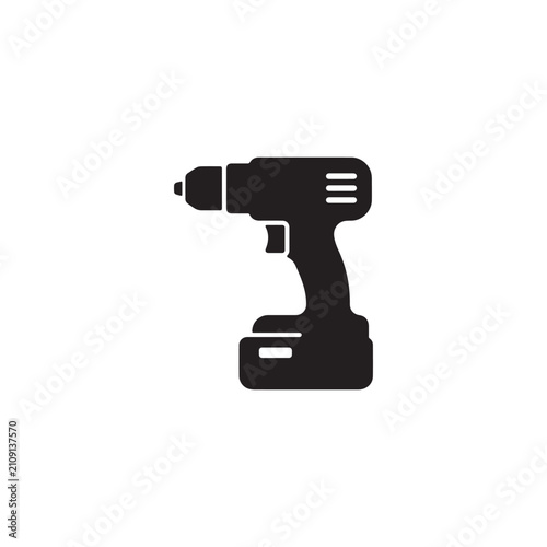 Obraz na plátne Power Drill Glyph Icon