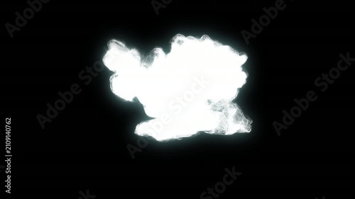 Frost cinematic sprawling vapor field with erupting luminous particle turbulence