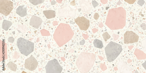 Konstfotografi Soft pink and grey terrazzo stone texture backdrop with terrazzo background floo