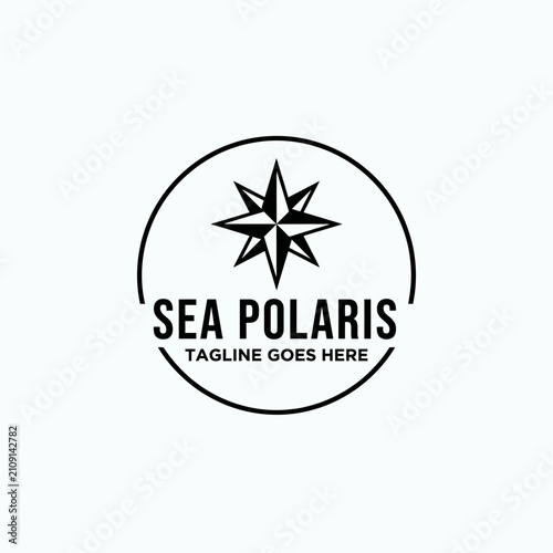 Clean nautical star emblem within a circular frame. Perfect for maritime adventure, sailing clubs, and reliable navigation service branding.