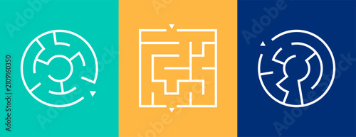 Konstfotografi collection of maze pattern banner find the exit from deadlock