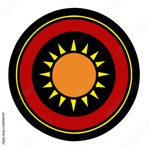 sun icon cartoon on white background