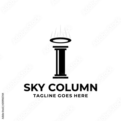 Classical pillar with light halo representing legal strength, academic foundations, and architecture.