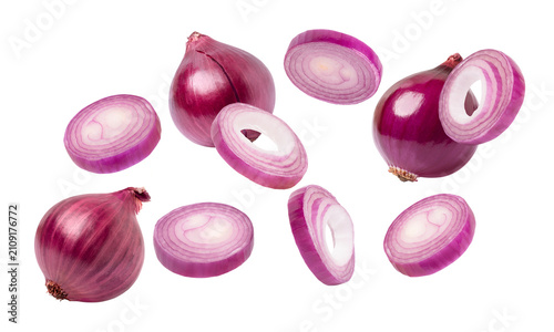 red onion isolated on transparent png background	