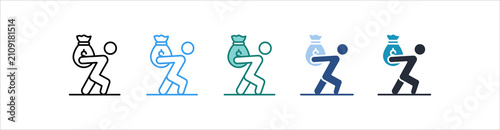 Foto Debt Icon Set Multiple Style Collection