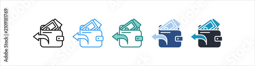 Foto Spending Icon Set Multiple Style Collection