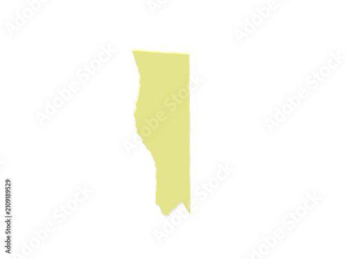 Фотография Simplified outline map of the state of illinois in a pale yellow color