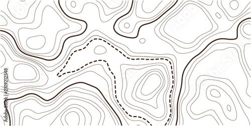 Topographic map background geographic line map with elevation assignments. Modern design with White background with topographic wavy pattern design.