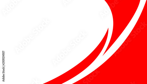 Abstract red curved shapes on transparent grey background modern design.