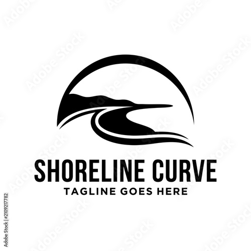 Fotografie Serene coastal emblem representing beach travel and nature