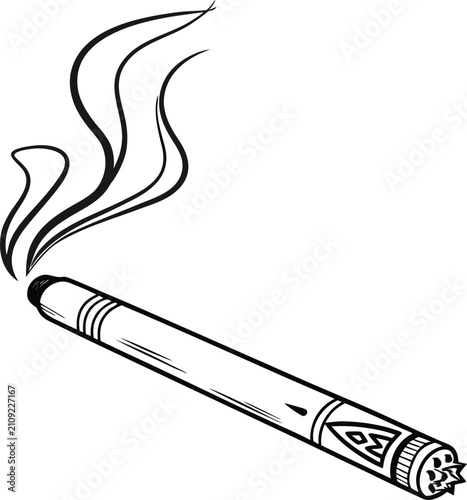 smoking cigarette vector illustration