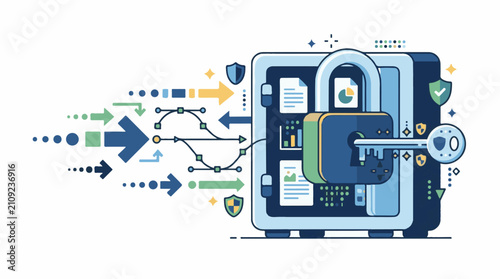 Digital data protection with a locked safe and incoming data streams
