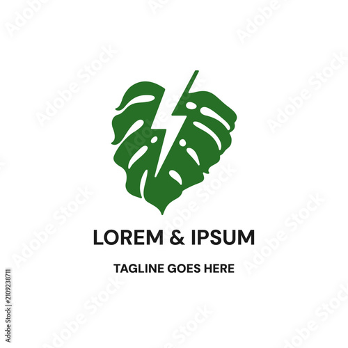 Monstera Leaf Logo Design for Tropical Plant and Botanical Branding