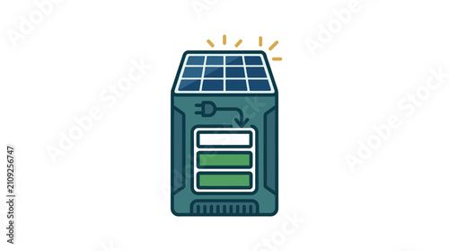 Portable solar power station with battery indicator