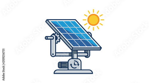 Solar panel tracking system following the sun