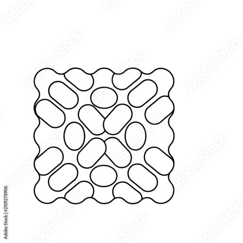 Abstract pattern of rounded shapes